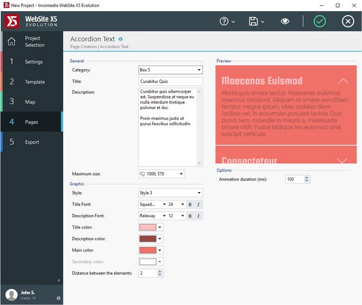 WebSite X5 Help Center Accordion Text